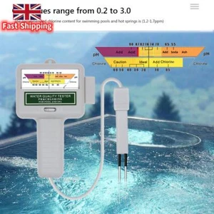 Schwimmbad Chlor PH/CL2 Wasserqualität Tester Digital Monitor Spa Whirlpool - Bild 1 von 11