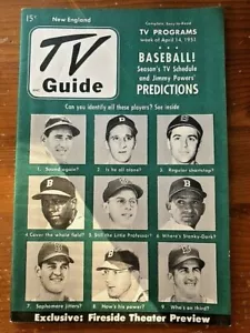 TV Guide New England Week of April 14, 1951 Baseball Season Predictions Mint - Picture 1 of 10