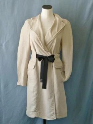 Designer MARC CAIN Unique Flirty Urban Boho Soft Linen Trench Coat~N3 N4~40~8~M - Image 1 of 4