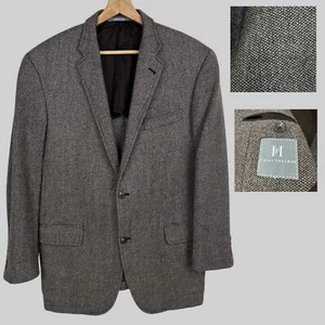 Chaqueta Blazer Hickey Freeman Lana Cachemira Hombres 42R Marrón Ojo de Pájaro A Medida Deporte - Imagen 1 de 14