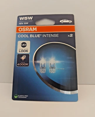 OSRAM W5W 501 COOL BLUE INTENSE HALOGEN SIDELIGHT / NO. PLATE BULBS NEXT GEN - Image 1 of 2