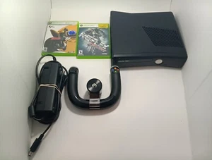 Microsoft Xbox 360 S Slim Matte Black Console 4gb W/ Controller+power Cord READ - Picture 1 of 19