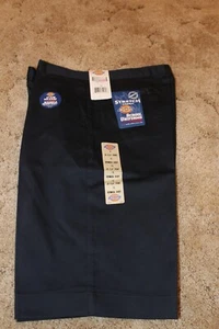 Dickies Girl's School Bermuda Shorts Stretch Uniform KR714DN Size 15 Navy 36x13 - Picture 1 of 9