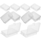  10 Pcs Transparent Storage Box Mini Clear Plastic Boxes Earplug Bin Garbage Can