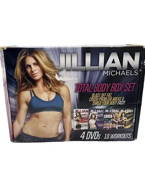 Jillian Michaels Total Body Box Set 4 DVDs 10 Workouts Exercise DVD Set NIB - Image 1 of 3