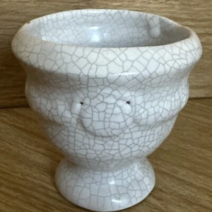 Vintage Studio Art Decor Pottery Crackle Glaze Candle Jar Vase Urn Small Flaws - Picture 1 of 11