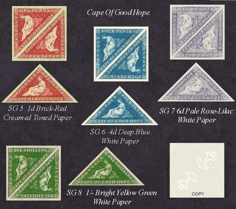Cape of Good Hope Sg5,6,7.8 (forgeries) Cover