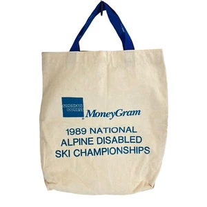 Bolso de Lona American Express Vintage Alpine Discapacitados Snow Ski Champs 1989 Nuevo - Imagen 1 de 4