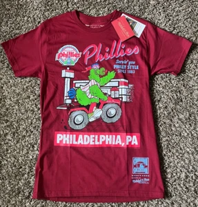 NEW Mitchell & Ness Philadelphia Phillies MLB Deli Phanatic T-Shirt (Small) - Picture 1 of 2