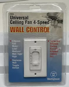 Westinghouse 77872Ceiling Fan Wall Control Replaces Toggle Switch 4 Fan Speed - Picture 1 of 4