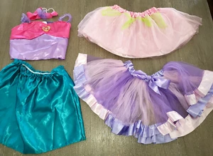 GIRLS LOT size 4-6X TUTU SKIRTS PRINCESS SET HEADBAND pink purple HALLOWEEN TOO! - Picture 1 of 1