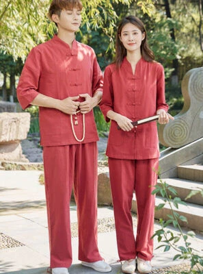 Chino KungFu Tang fu Unisex Tai Chi Uniformes Ropa Yoga Fitness Zen Ropa Foto 1 de 4