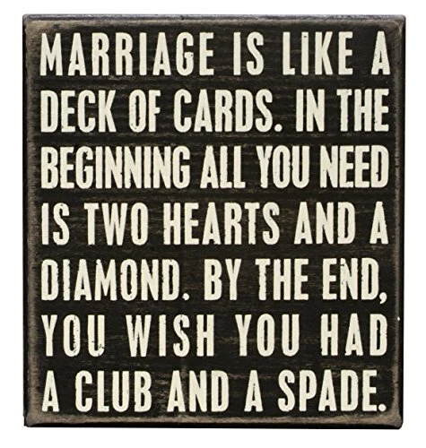 Letrero de caja clásico Primitives by Kathy 19526, 6" x 6,5", el matrimonio es como Foto 1 de 1