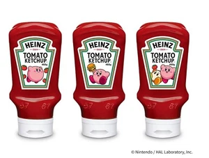 W/ FREEBIE 3 bottles Limited Kirby Edition Heinz Collab Tomato Ketchup Japan - Picture 1 of 3