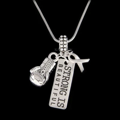 Boxhandschuh Stark Krebs Band Kämpfer Charms Kette Rocky Film Boxer Geschenk - Bild 1 von 4