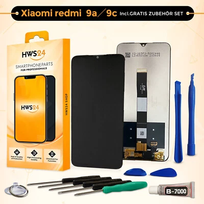 HWS24 Display für Xiaomi redmi 9a/ 9c Full HD Bildschirm Touch Screen Schwarz NEU