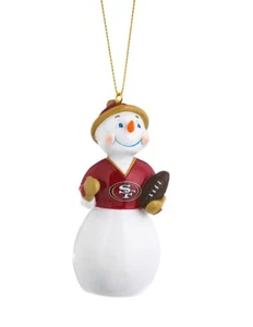 SAN FRANCISCO 49ERS JACK FROST PUPAZZO DI NEVE CON ORNAMENTO IN RESINA CALCIO 3,5" - Foto 1 di 3