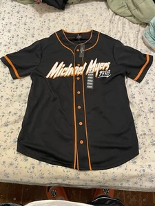 Micheal Myers Hemd mit Knopfleiste Größe Large orange und schwarz - Bild 1 von 7