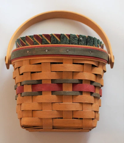 Longaberger 1998 Christmas Glad Tidings Basket Liner & Protector Cover