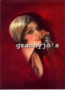 1930 Hermosa Litografía Arte Calendario Niña, Bloom Of Youth por Haddon Chambers - Imagen 1 de 1