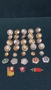 Military Russian Army Buttons Uniform 25pcs GTO badges Soviet Union USSR - Picture 1 of 8