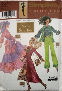 Bambola Simplicity 9975 SAVVY ANNI 70 club da collezione 11,5" moda NON TAGLIATA - Foto 1 di 8