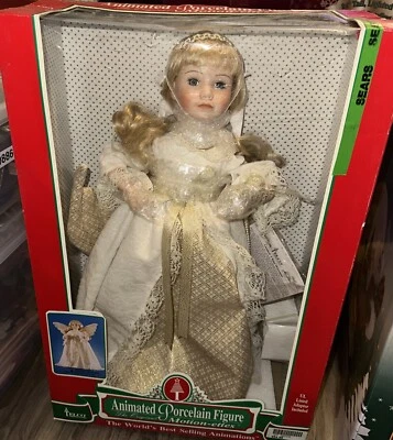 The Original Motion-ettes of Christmas Gold Angel TELCO Vintage Animado 1995 Foto 1 de 2