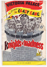 Knights of Madness The Crazy Gang Victoria Theatre London Programme 1950 B