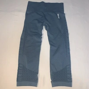 Gymshark Women’s Blue Capri Leggings Size M #1246 - Picture 1 of 8