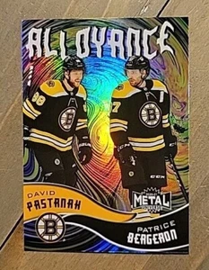 Patrice Bergeron/David Pastrnak 2020-21 Skybox Metal Universe Alloyance #AL-14 - Picture 1 of 2