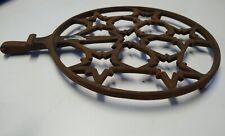 Early Primitive Cast Iron Trivet With Stars Antique Kitchenware 