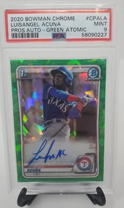Luisangel Acuna 2020 Bowman Chrome 1st Green Atomic Refractor Rookie Auto #d /99 - Picture 1 of 4