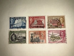 Gold Coast(Ghana)- 1940-1948. 6 X British Colonial Used Stamps. Lot 27 - Picture 1 of 1