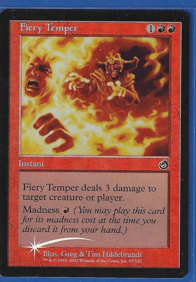 Magic MTG - Torment "Fiery Temper" FOIL   X1 - Image 1 of 1