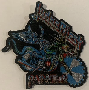 Judas Priest - Schmerzmittel 4" x 4,5" geformter gewebter Aufnäher [Schwermetall] - Bild 1 von 2