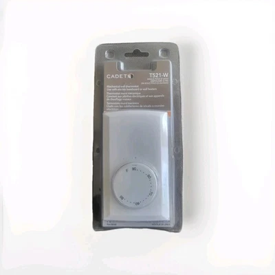Cadet T521-W Mechanical Single Pole Wall Thermostat - White (08300) - Image 1 of 3
