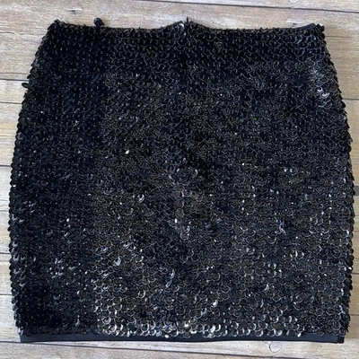 Minifalda Ana Lucía Ávila Talla Mediana Lentejuelas Forrada Negra con Cremallera Foto 1 de 4