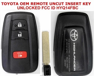 UNLOCKED OEM GENUINE Toyota Highlander PROX remote SMART UNCUT key Fob HYQ14FBC - Foto 1 di 1
