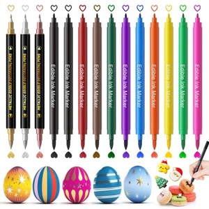 Edible Markers for Cookie Decorating,14 Pcs Food Coloring Pens, Double Side F... - Picture 1 of 6