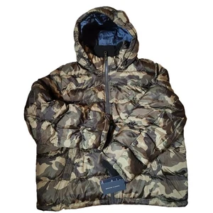 Tommy Hilfiger Men's 2XL Camo Hooded Puffer Jacket – Wind & Water Resistant - Picture 1 of 11