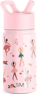 Simple Modern Kids Summit Water Bottle with Straw 14 Ounces, -Pink Ballerina - Picture 1 of 5