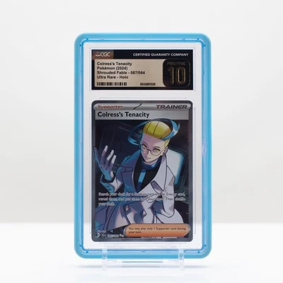 Pokemon Colress's Tenacity Holo #087/064 Shrouded Fable 2024 - CGC 10 PRISTINE - Image 1 of 2