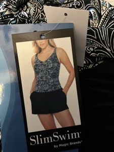 Slim Swim Swimsuit With Skirt Pockets Sz XXL NWT - Picture 1 of 8