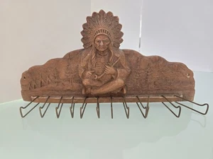Vintage Burwood Products Native American Smoking Pipe Tie Hanger Jewelry Hanger - Picture 1 of 22