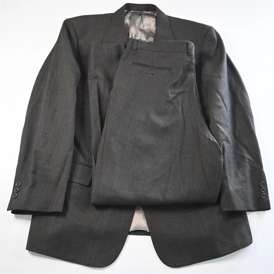 De Colección Hecho en EE. UU. Tallia 42L 36x32 Marrón Ojo de Pájaro Lana Hombres Chaqueta Pantalones Traje Foto 1 de 4