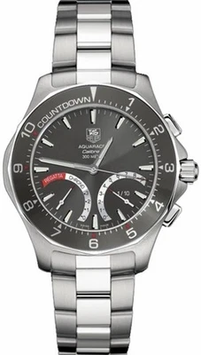 Tag Heuer Aquaracer Grey Dial Regatta Timer Stainless Steel Watch CAF7111.BA0803 - Image 1 of 3