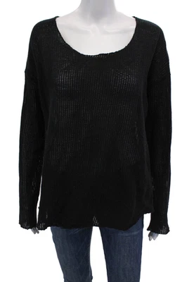 Suéter Michael Stars Mujer Cuello Redondo Ciudad Malla Negro Algodón Talla Única Foto 1 de 3