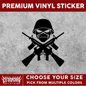 IRON MAIDEN SOLDIER [VINYL STICKER]-for WINDOW-LAPTOP-FOLDER-YOU PICK COLOR/SIZE - Picture 1 of 6