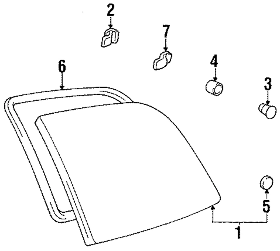 Cristal genuino Toyota 62073-28091 Foto 1 de 1