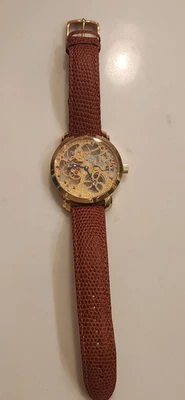 Reloj Automático Akribos XXIV Hombre COMPLETO Correa Cuero Esqueleto Foto 1 de 4